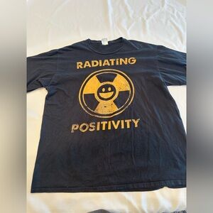 Radiating Positivity Black Men’s T-shirt by Port Company Size XL